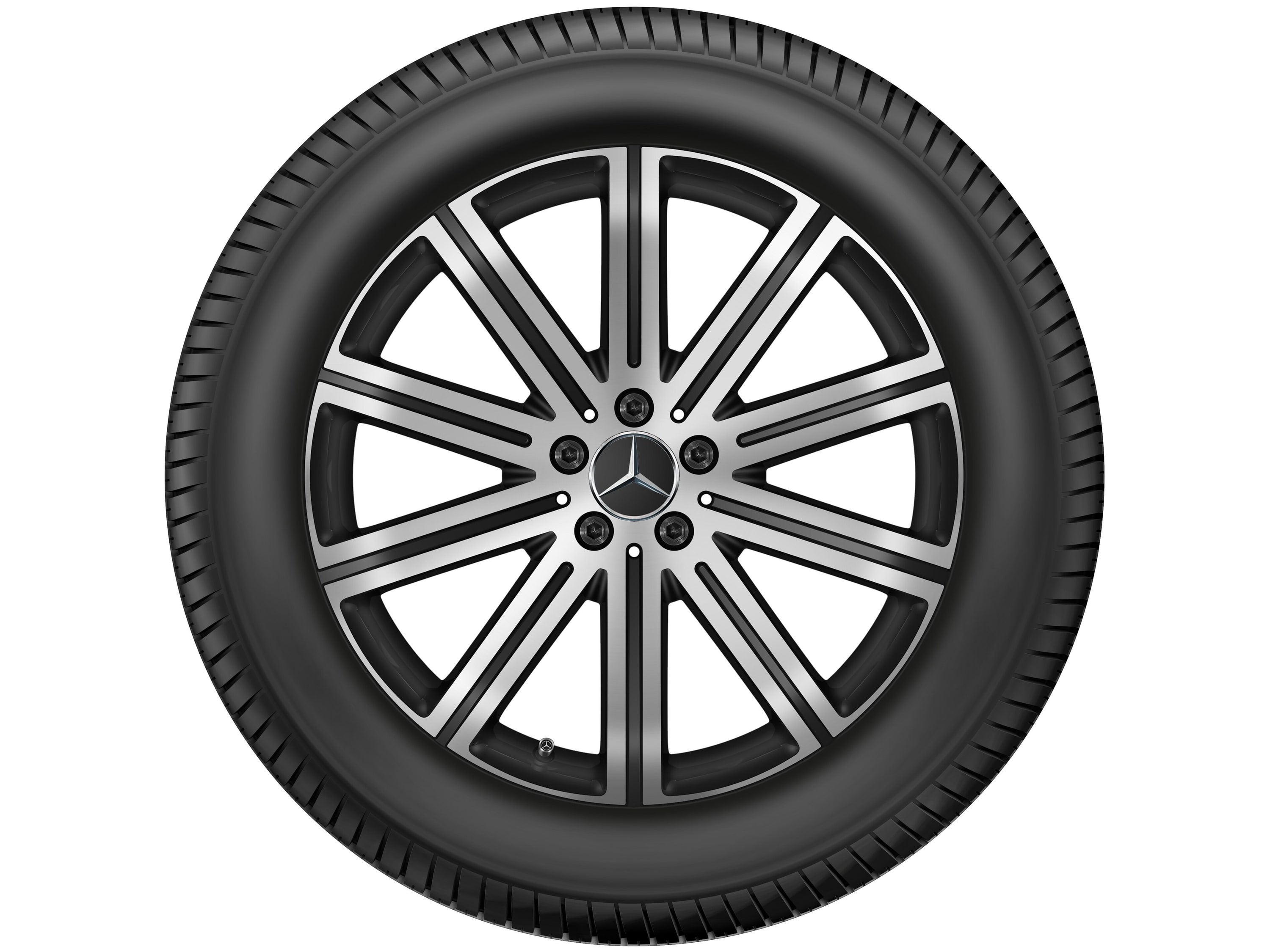 Колесный диск 8,5J×20 ET55,5 для Mercedes-Benz GLE 167, передняя ось, черный, с алмазной проточкой, 10 спиц — фото 5