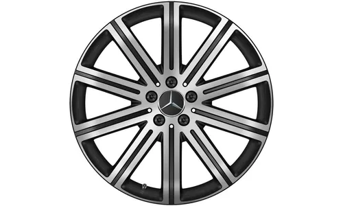 Колесный диск 8,5J×20 ET42 для Mercedes-Benz GLE 167, задняя ось, черный, матовый, с алмазной проточкой, 10 спиц — фото 1