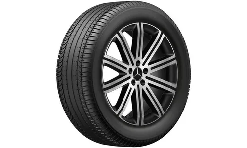 Колесный диск 8,5J×20 ET42 для Mercedes-Benz GLE 167, задняя ось, черный, матовый, с алмазной проточкой, 10 спиц — фото 2