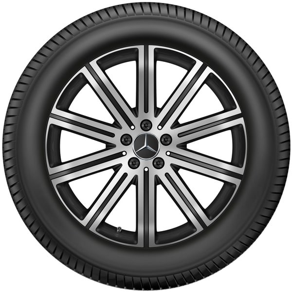 Колесный диск 8,5J×20 ET42 для Mercedes-Benz GLE 167, задняя ось, черный, матовый, с алмазной проточкой, 10 спиц — фото 3