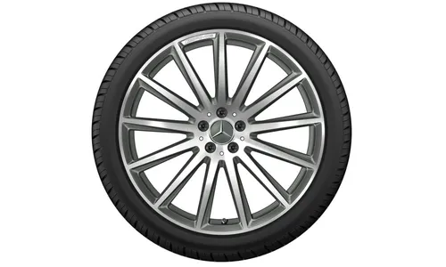 Колесный диск AMG 9,5J×22 ET45 для Mercedes-Benz GLS 167, передняя ось, титаново-серый, многоспицевый — фото 3