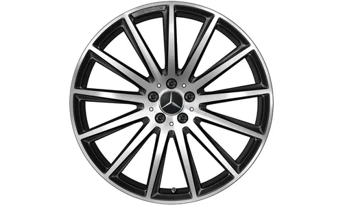 Колесный диск AMG 9,5J×22 ET45 для Mercedes-Benz GLS 167, передняя ось, черный, с алмазной проточкой, многоспицевый — фото 1
