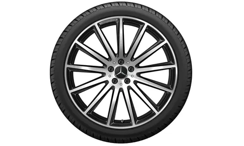 Колесный диск AMG 11,5J×22 ET47 для Mercedes-Benz GLS 167, задняя ось, черный, с алмазной проточкой, многоспицевый — фото 3