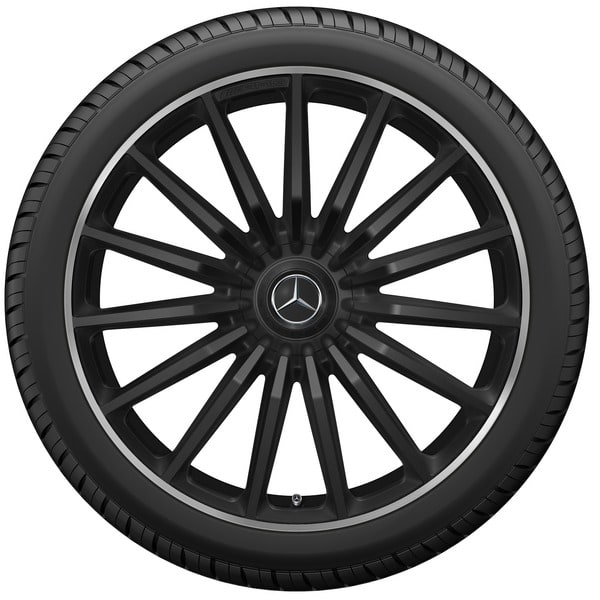 Колесный диск AMG 10J×22 ET45 для Mercedes-Benz GL 167, передняя ось, черный, матовый, многоспицевый — фото 3