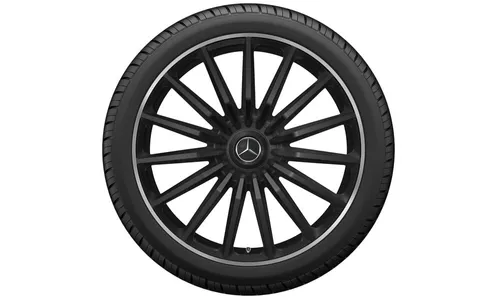 Колесный диск AMG 10J×22 ET45 для Mercedes-Benz GL 167, передняя ось, черный, матовый, многоспицевый — фото 3