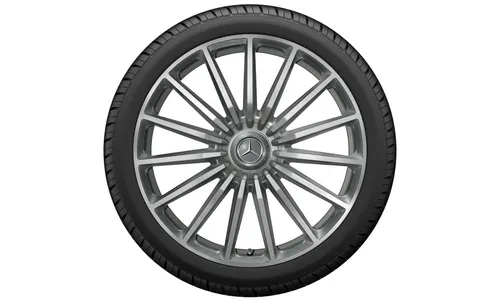 Колесный диск AMG 11,5J×22 ET47 для Mercedes-Benz GLS 167, задняя ось, титаново-серый, с алмазной проточкой, многоспицевый — фото 3