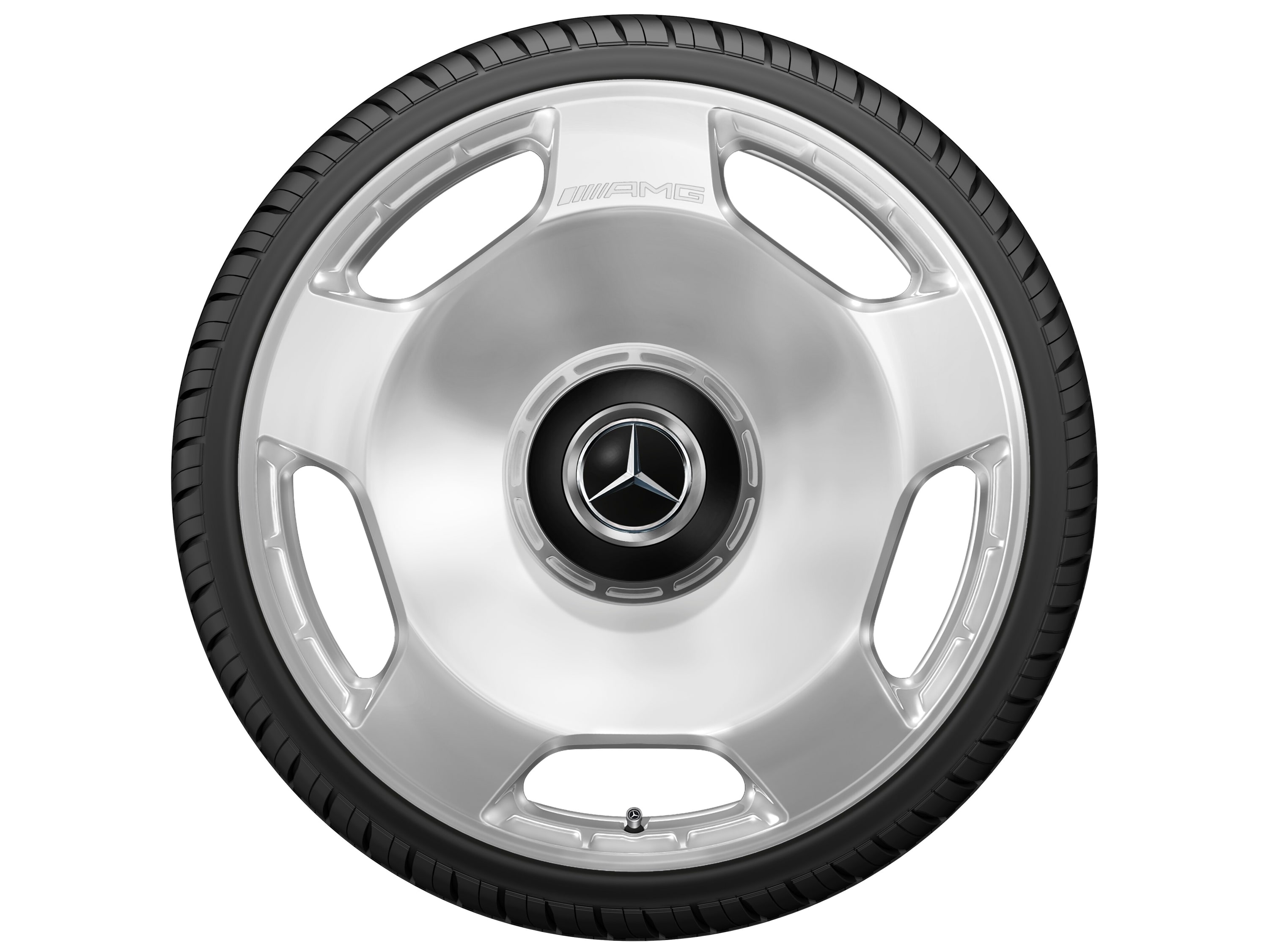 Колесный диск AMG 10J×23 ET45 для Mercedes-Benz GLS 167, передняя ось, серебристый, 5 декоративных отверстий — фото 3