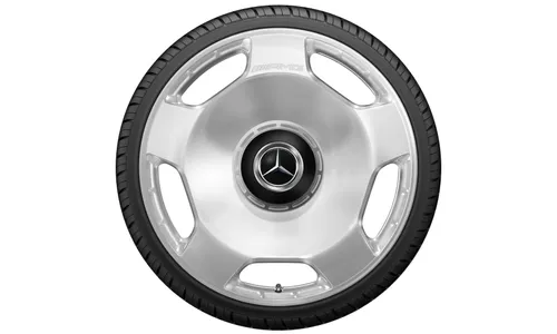 Колесный диск AMG 10J×23 ET45 для Mercedes-Benz GLS 167, передняя ось, серебристый, 5 декоративных отверстий — фото 3