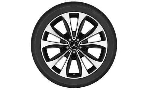 Колесный диск 8,5J×20 ET61,5 для Mercedes-Benz GLE 167, передняя и задняя оси, черный, с алмазной проточкой, 10 спиц — фото 1