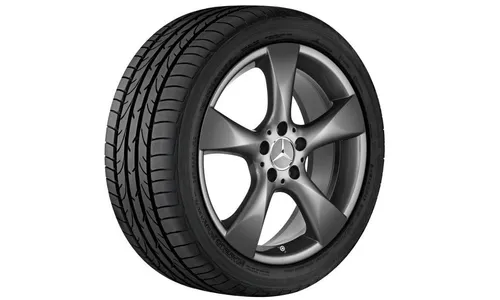 Колесный диск 7,5J×18 ET42 для Mercedes-Benz SLK / SLC 172, передняя и задняя оси, серый металлик Tremolite, 5 спиц — фото 2