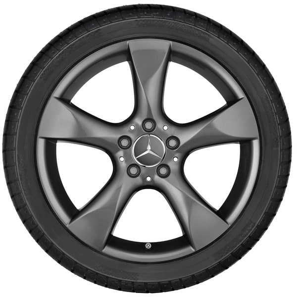 Колесный диск 7,5J×18 ET42 для Mercedes-Benz SLK / SLC 172, передняя и задняя оси, серый металлик Tremolite, 5 спиц — фото 3
