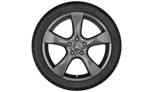 Колесный диск 7,5J×18 ET42 для Mercedes-Benz SLK / SLC 172, передняя и задняя оси, серый металлик Tremolite, 5 спиц — фото 3