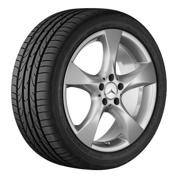 Колесный диск 7,5J×18 ET42 для Mercedes-Benz SLK 172 / SLC 172, передняя и задняя оси, титаново-серебристый, 5 спиц — фото 2