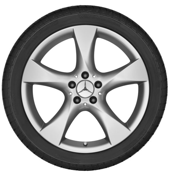 Колесный диск 8,5J×18 ET36 для Mercedes-Benz SLK / SLC 172, задняя ось, титаново-серебристый, 5 спиц — фото 2