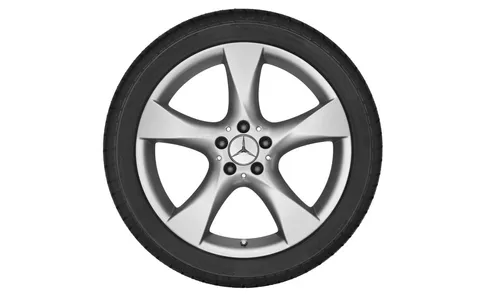 Колесный диск 8,5J×18 ET36 для Mercedes-Benz SLK / SLC 172, задняя ось, титаново-серебристый, 5 спиц — фото 2