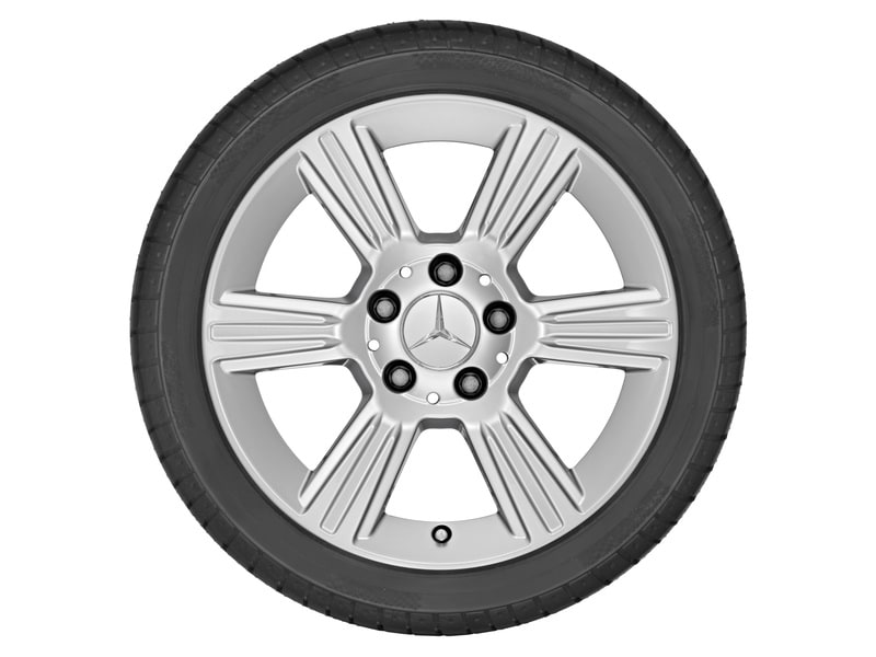 Колесный диск 7J×16 ET37,5 для Mercedes-Benz R172, передняя и задняя оси, титаново-серебристый — фото 3