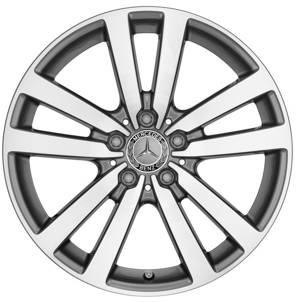 Колесный диск 8,5J×18 ET36 для Mercedes-Benz SLK / SLC 172, задняя ось, серый металлик Tremolite, 5 двойных спиц — фото 1