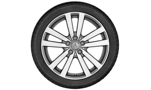 Колесный диск 8,5J×18 ET36 для Mercedes-Benz SLK / SLC 172, задняя ось, серый металлик Tremolite, 5 двойных спиц — фото 3