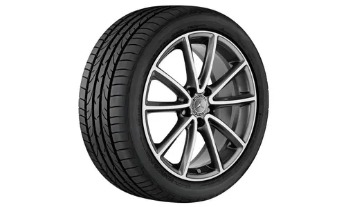 Колесный диск 7,5J×18 ET42 для Mercedes-Benz SLK / SLC 172, передняя и задняя оси, серый металлик Tremolite, 5 двойных спиц — фото 1