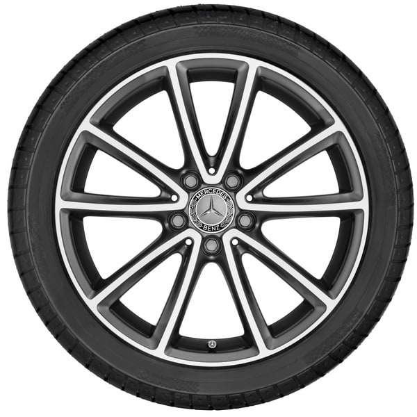 Колесный диск 7,5J×18 ET42 для Mercedes-Benz SLK / SLC 172, передняя и задняя оси, серый металлик Tremolite, 5 двойных спиц — фото 2