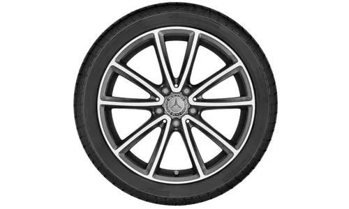 Колесный диск 7,5J×18 ET42 для Mercedes-Benz SLK / SLC 172, передняя и задняя оси, серый металлик Tremolite, 5 двойных спиц — фото 2