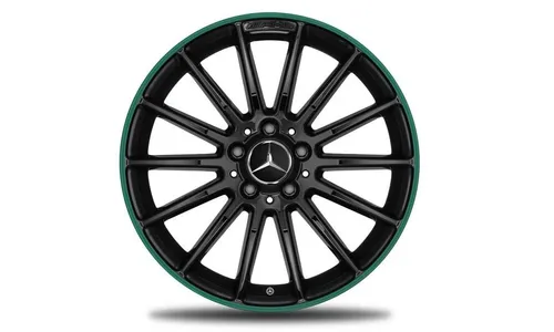 Колесный диск AMG 7,5J×18 ET52 для Mercedes-Benz A-Class 176 / CLA 117, передняя и задняя оси, черный — фото 1