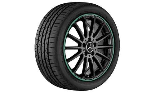 Колесный диск AMG 7,5J×18 ET52 для Mercedes-Benz A-Class 176 / CLA 117, передняя и задняя оси, черный — фото 2
