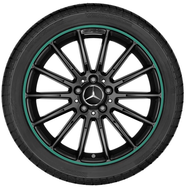Колесный диск AMG 7,5J×18 ET52 для Mercedes-Benz A-Class 176 / CLA 117, передняя и задняя оси, черный — фото 3