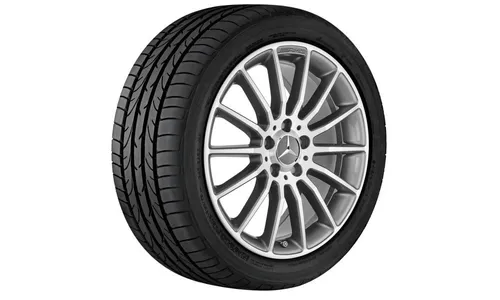 Колесный диск AMG 7,5J×18 ET52 для Mercedes-Benz A-Class 176 / B-Class 246 / CLA 117, передняя и задняя оси, титаново-серый, многоспицевый — фото 2