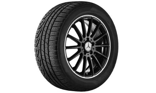 Колесный диск AMG 7,5J×18 ET52 для Mercedes-Benz A-Class 176 / B-Class 246 / CLA 117, передняя и задняя оси, черный, с алмазной проточкой — фото 3