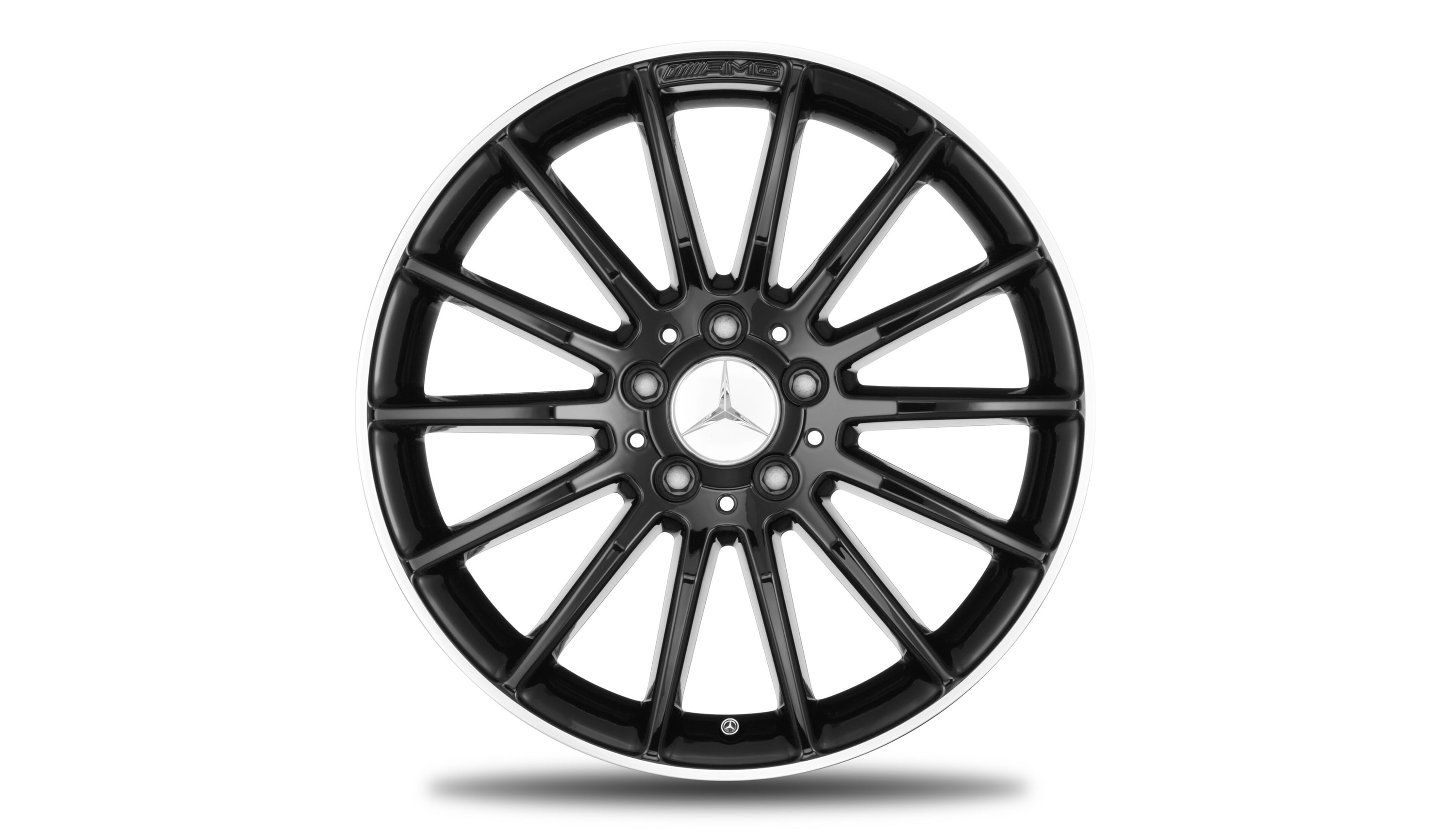 Колесный диск AMG 7,5J×18 ET52 для Mercedes-Benz A-Class 176 / B-Class 246 / CLA 117, передняя и задняя оси, черный, с алмазной проточкой — фото 4