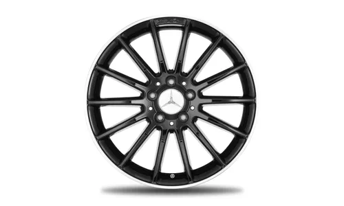 Колесный диск AMG 7,5J×18 ET52 для Mercedes-Benz A-Class 176 / B-Class 246 / CLA 117, передняя и задняя оси, черный, с алмазной проточкой — фото 4