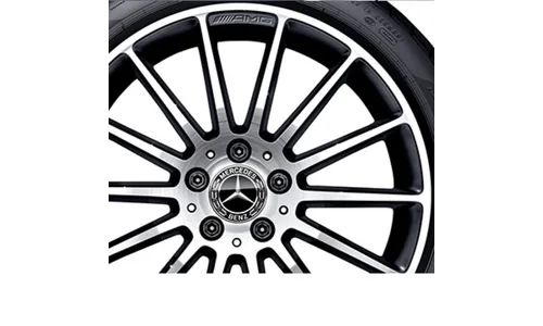 Колесный диск AMG 7,5J×18 ET52 для Mercedes-Benz A-Class 176 / B-Class 246 / CLA 117, передняя и задняя оси, черный, многоспицевый — фото 2