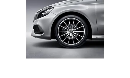 Колесный диск AMG 7,5J×18 ET52 для Mercedes-Benz A-Class 176 / B-Class 246 / CLA 117, передняя и задняя оси, черный, многоспицевый — фото 3