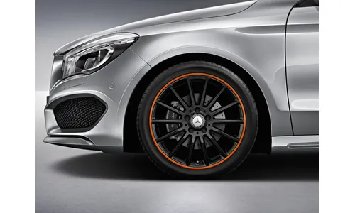 Колесный диск AMG 7,5J×18 ET52 для Mercedes-Benz A-Class 176 / B-Class 246 / CLA 117, передняя и задняя оси, черный — фото 1
