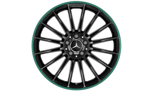 Колесный диск AMG 8J×19 ET48 для Mercedes-Benz A-Class 176 / CLA 117, передняя и задняя оси, черный, многоспицевый — фото 1