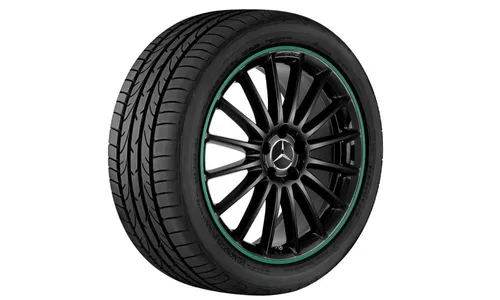 Колесный диск AMG 8J×19 ET48 для Mercedes-Benz A-Class 176 / CLA 117, передняя и задняя оси, черный, многоспицевый — фото 2