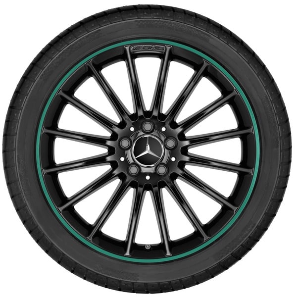 Колесный диск AMG 8J×19 ET48 для Mercedes-Benz A-Class 176 / CLA 117, передняя и задняя оси, черный, многоспицевый — фото 3