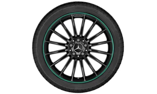 Колесный диск AMG 8J×19 ET48 для Mercedes-Benz A-Class 176 / CLA 117, передняя и задняя оси, черный, многоспицевый — фото 3