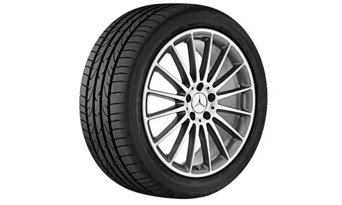 Колесный диск AMG 8×19 ET48 для Mercedes-Benz A-Class 176 / CLA 117, передняя и задняя оси, титаново-серый, многоспицевый — фото 2