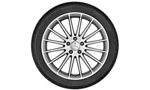 Колесный диск AMG 8×19 ET48 для Mercedes-Benz A-Class 176 / CLA 117, передняя и задняя оси, титаново-серый, многоспицевый — фото 3