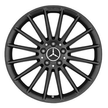 Колесный диск AMG 8J×19 ET48 для Mercedes-Benz A-Class 176 / CLA 117, передняя и задняя оси, черный, матовый — фото 1