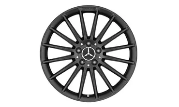 Колесный диск AMG 8J×19 ET48 для Mercedes-Benz A-Class 176 / CLA 117, передняя и задняя оси, черный, матовый — фото 1