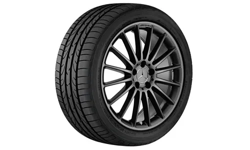 Колесный диск AMG 8J×19 ET48 для Mercedes-Benz A-Class 176 / CLA 117, передняя и задняя оси, черный, матовый — фото 2
