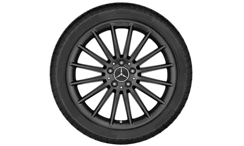 Колесный диск AMG 8J×19 ET48 для Mercedes-Benz A-Class 176 / CLA 117, передняя и задняя оси, черный, матовый — фото 3