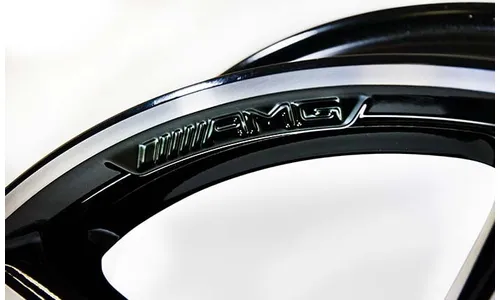 Колесный диск AMG 7,5J×18 ET52 для Mercedes-Benz A-Class 176 / B-Class 246 / CLA 117, передняя и задняя оси, черный, с алмазной проточкой, 5 двойных спиц — фото 2