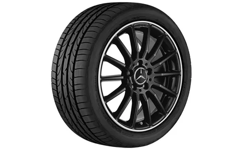 Колесный диск 7,5J×18 ET52 для Mercedes-Benz W176/W246/C117, передняя и задняя оси, чёрный — фото 1
