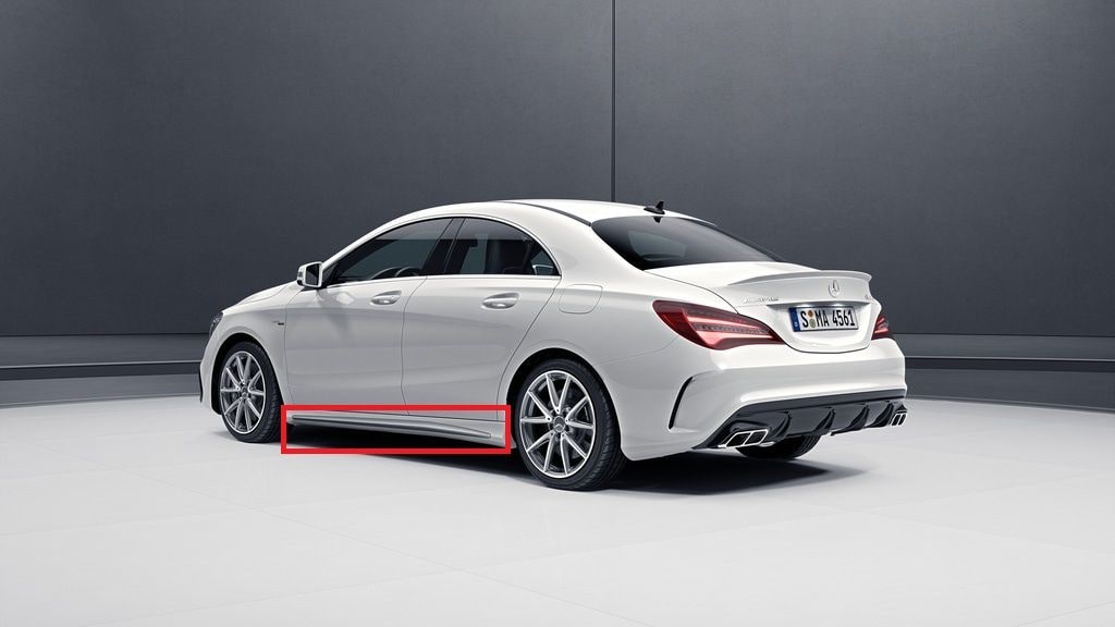 Правая декоративная планка порога AMG, Mercedes-Benz A-class W176 / CLA C117 — фото 3