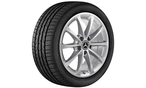 Колесный диск 6,5J×17 ET44 для Mercedes-Benz A-Class 177 / B-Class 247 / CLA 118 / GLA 247 / GLB 247, передняя и задняя оси, серебристый Vanadium Silver, 10 спиц — фото 2