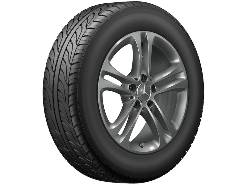 Колесный диск 6,5J×17 ET44 для Mercedes-Benz W177/W247/C118/H247/X247, передняя и задняя оси, гималайский серый — фото 1